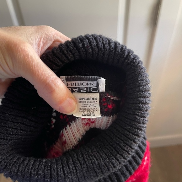 Vintage Basic Editions Fair Isle Acrylic Turtleneck Sweater - M - Picture 4 of 4